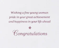 Fine Young Woman Bat Mitzvah Greeting Card