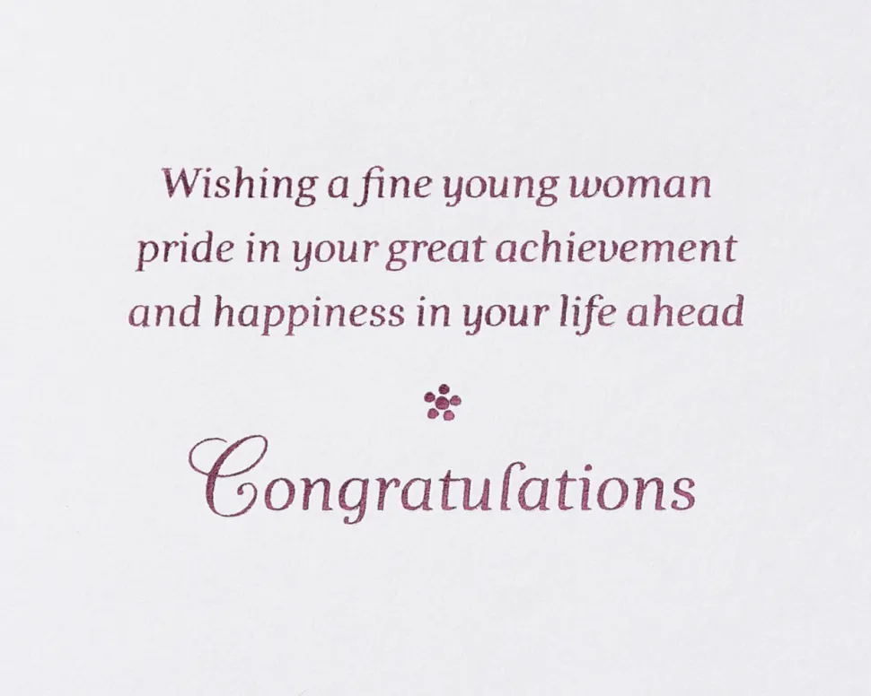 Fine Young Woman Bat Mitzvah Greeting Card