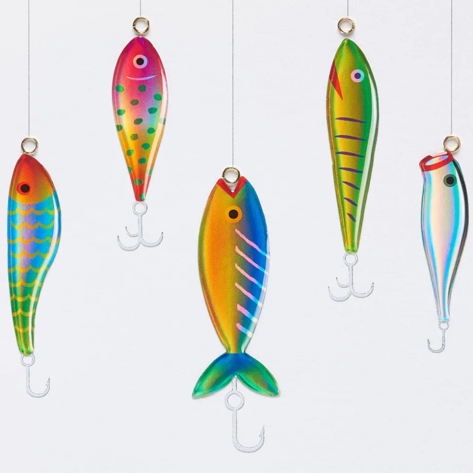 Fish on Hooks Birthday Greeting Card