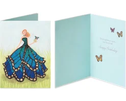 Flamingo and Butterfly Birthday Greeting Card Bundle, 2-Count- Designed by Bella Pilar