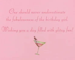 Flamingo Dress Birthday Greeting Card- Designed by Bella Pilar