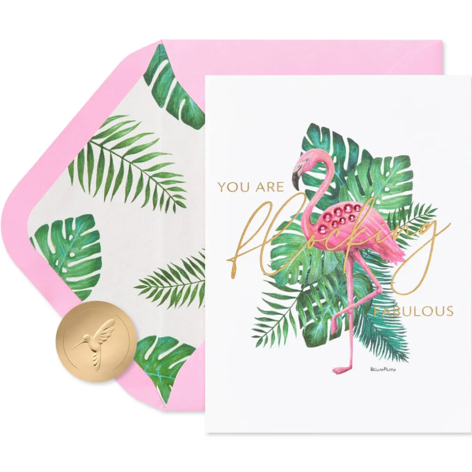 Flocking Fabulous Blank Greeting Card – Designed by Bella Pilar
