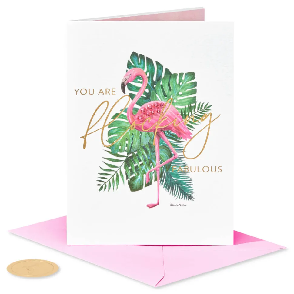 Flocking Fabulous Blank Greeting Card – Designed by Bella Pilar