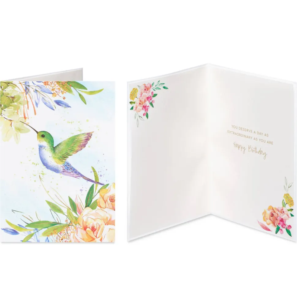 Floral and Candles Birthday Card Assortment, 4-Count