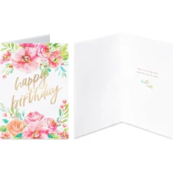 Floral and Candles Birthday Card Assortment, 4-Count