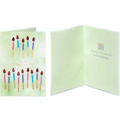 Floral and Candles Birthday Card Assortment, 4-Count