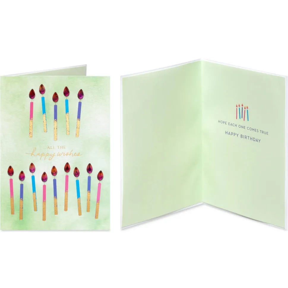 Floral and Candles Birthday Card Assortment, 4-Count