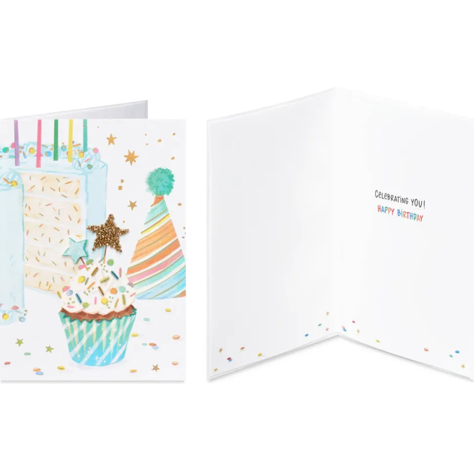 Floral and Candles Birthday Card Assortment, 4-Count