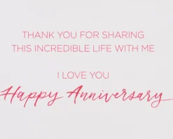 Floral Anniversary Greeting Card for Wife