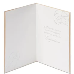 Floral Applique Wedding Greeting Card