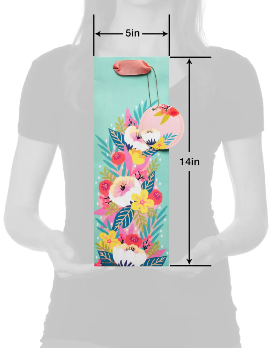 Floral Beverage Gift Bag, 1 Bag