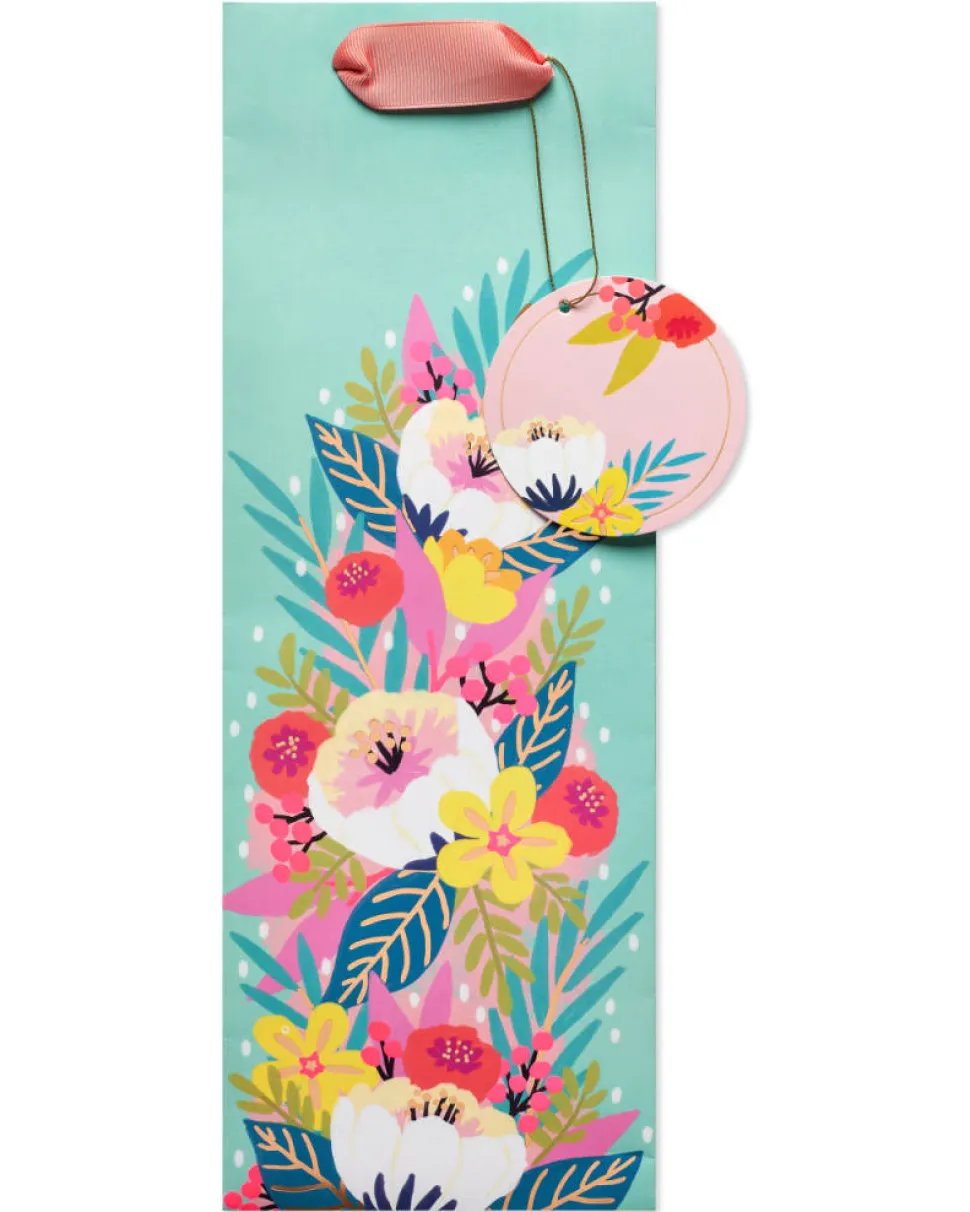 Floral Beverage Gift Bag, 1 Bag