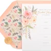 Floral Bridal Shower Blank Invitations with Envelopes, Floral, 20-Count
