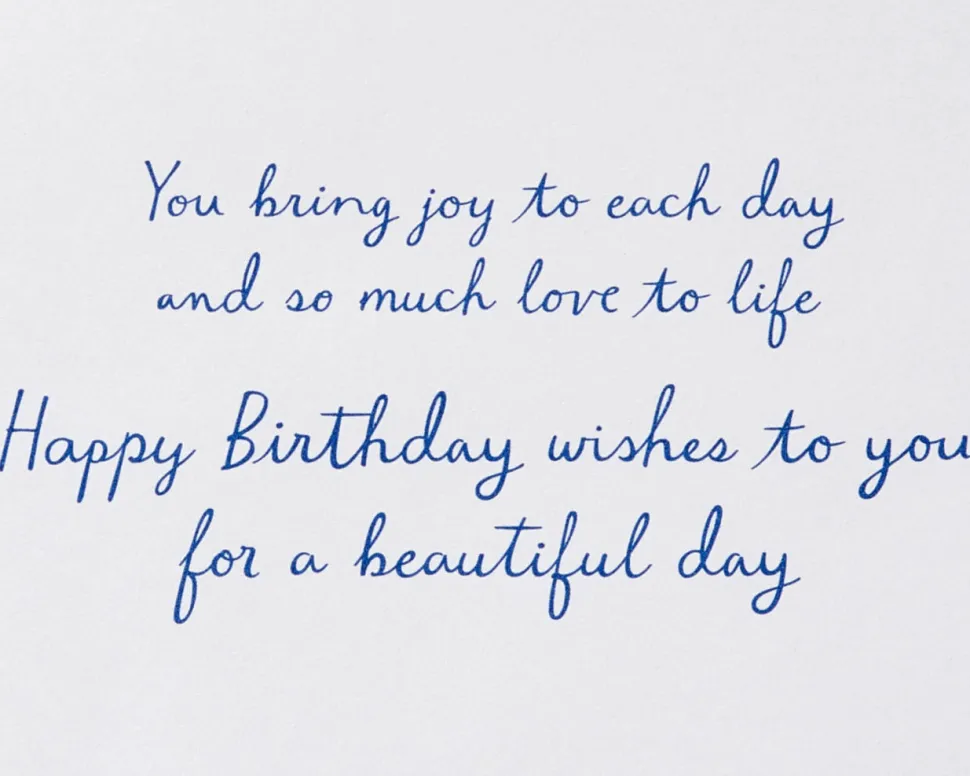Floral Cat Birthday Greeting Card