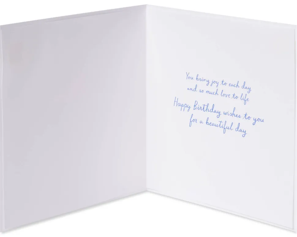 Floral Cat Birthday Greeting Card