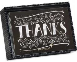 Floral Chalkboard Thank You Boxed Blank Note Cards with Envelopes, 14-Count