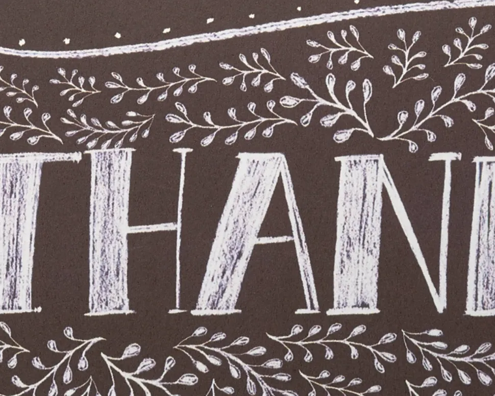 Floral Chalkboard Thank You Boxed Blank Note Cards with Envelopes, 14-Count