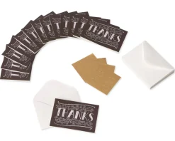 Floral Chalkboard Thank You Boxed Blank Note Cards with Envelopes, 14-Count