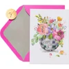 Floral Disco Ball Blank Greeting Card