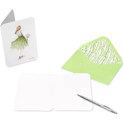 Floral Girl Greeting Cards with Envelopes – Designed by Bella Pilar and In Partnership with BCRF, 12-Count