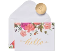 Floral Hello Blank Note Cards with Envelopes, 14-Count