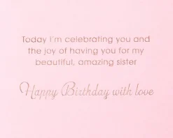Floral In Vase Birthday Greeting Card