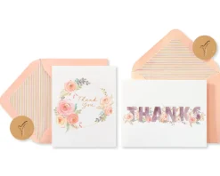 Floral Thank You Boxed Blank Note Cards with Envelopes, 20-Count