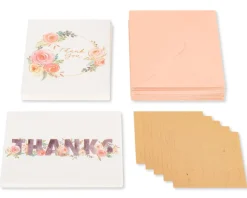 Floral Thank You Boxed Blank Note Cards with Envelopes, 20-Count
