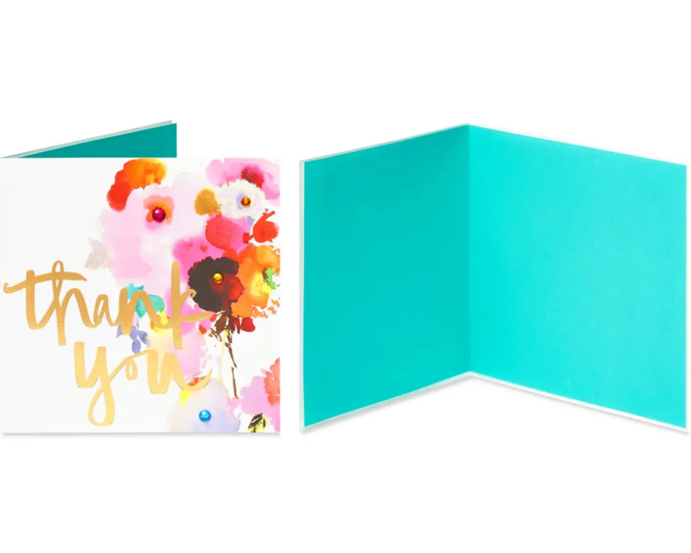 Floral Thank You Greeting Card Bundle, 2-Count