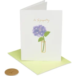 Floral Vase Sympathy Greeting Card