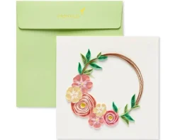 Floral Wreath Quilling Greeting Card