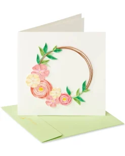 Floral Wreath Quilling Greeting Card