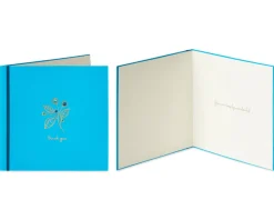 Flower and Butterfly Gems Thank You Greeting Card Bundle, 2-Count