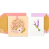 Flowers and Hummingbird Birthday Greeting Card Bundle, 2-Count