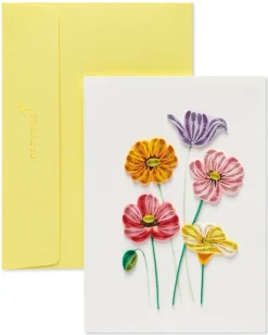 Flowers Birthday Quilling Greeting Card