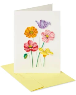 Flowers Birthday Quilling Greeting Card