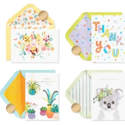 Flowers Blank Thank You Card Assortment, 4-Count