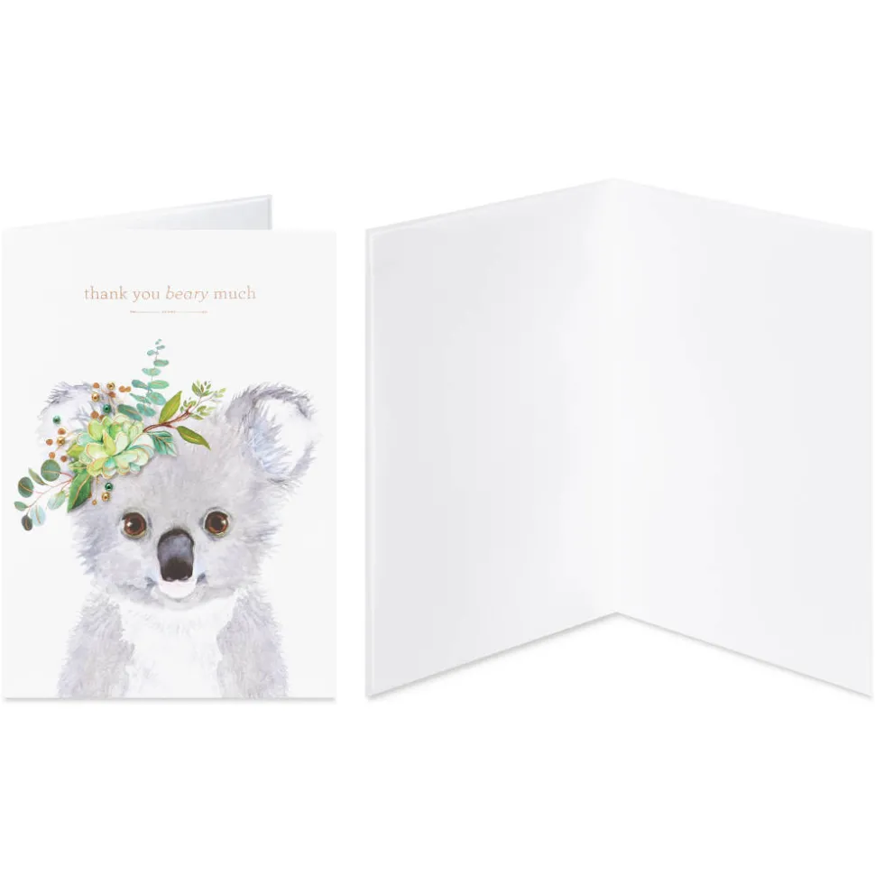 Flowers Blank Thank You Card Assortment, 4-Count