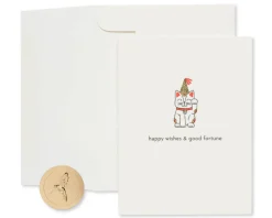 Fortune Cat Birthday Greeting Card