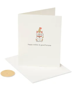 Fortune Cat Birthday Greeting Card