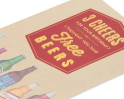 Free Beers Funny Birthday Greeting Card for Him
