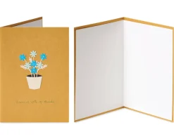 Frenchie Dog and Daisies Thank You Greeting Card Bundle, 2-Count