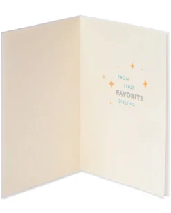 From Your Favorite Sibling Funny Birthday Greeting Card for Brother or Sister