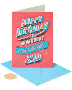 From Your Favorite Sibling Funny Birthday Greeting Card for Brother or Sister