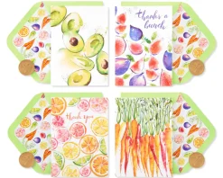 Fruits and Vegetables Thank You Boxed Blank Note Cards with Envelopes, 20-Count