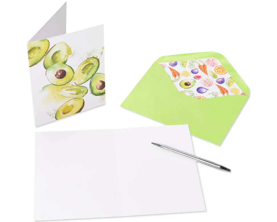 Fruits and Vegetables Thank You Boxed Blank Note Cards with Envelopes, 20-Count