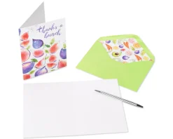 Fruits and Vegetables Thank You Boxed Blank Note Cards with Envelopes, 20-Count