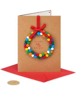Fun & Joy Christmas Greeting Card with Detachable Ornament