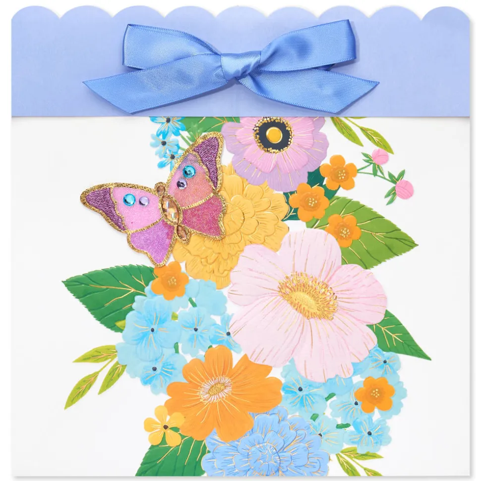 Garden Butterfly 8.5″ Medium Gift Bag, 1 Bag