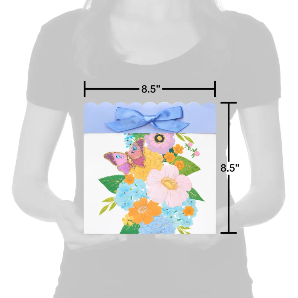 Garden Butterfly 8.5″ Medium Gift Bag, 1 Bag